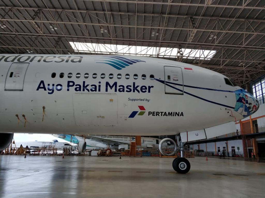 Garuda Indonesia Luncurkan Desain Mask Livery Motif Batik