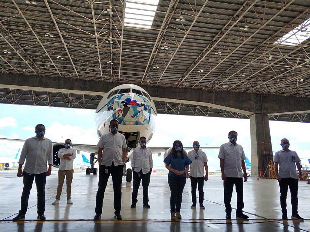 Garuda Indonesia Luncurkan Desain Mask Livery Motif Batik