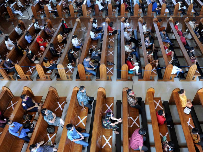 Penerapan Protokol Kesehatan Saat Ibadah Natal