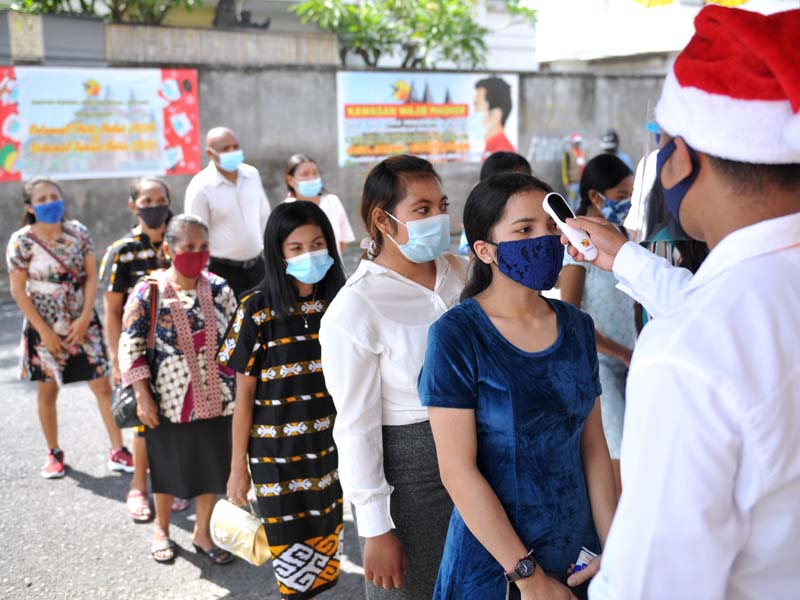 Penerapan Protokol Kesehatan Saat Ibadah Natal
