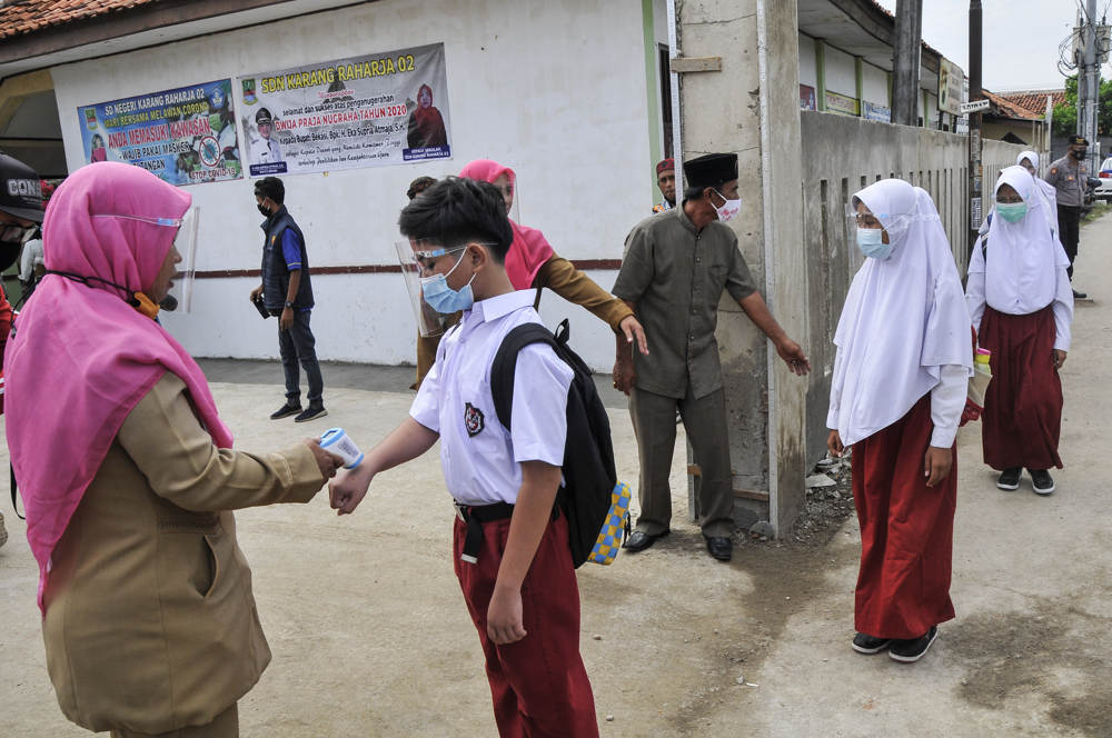 Simulasi Pembelajaran Tatap Muka di SDN Cikarang 