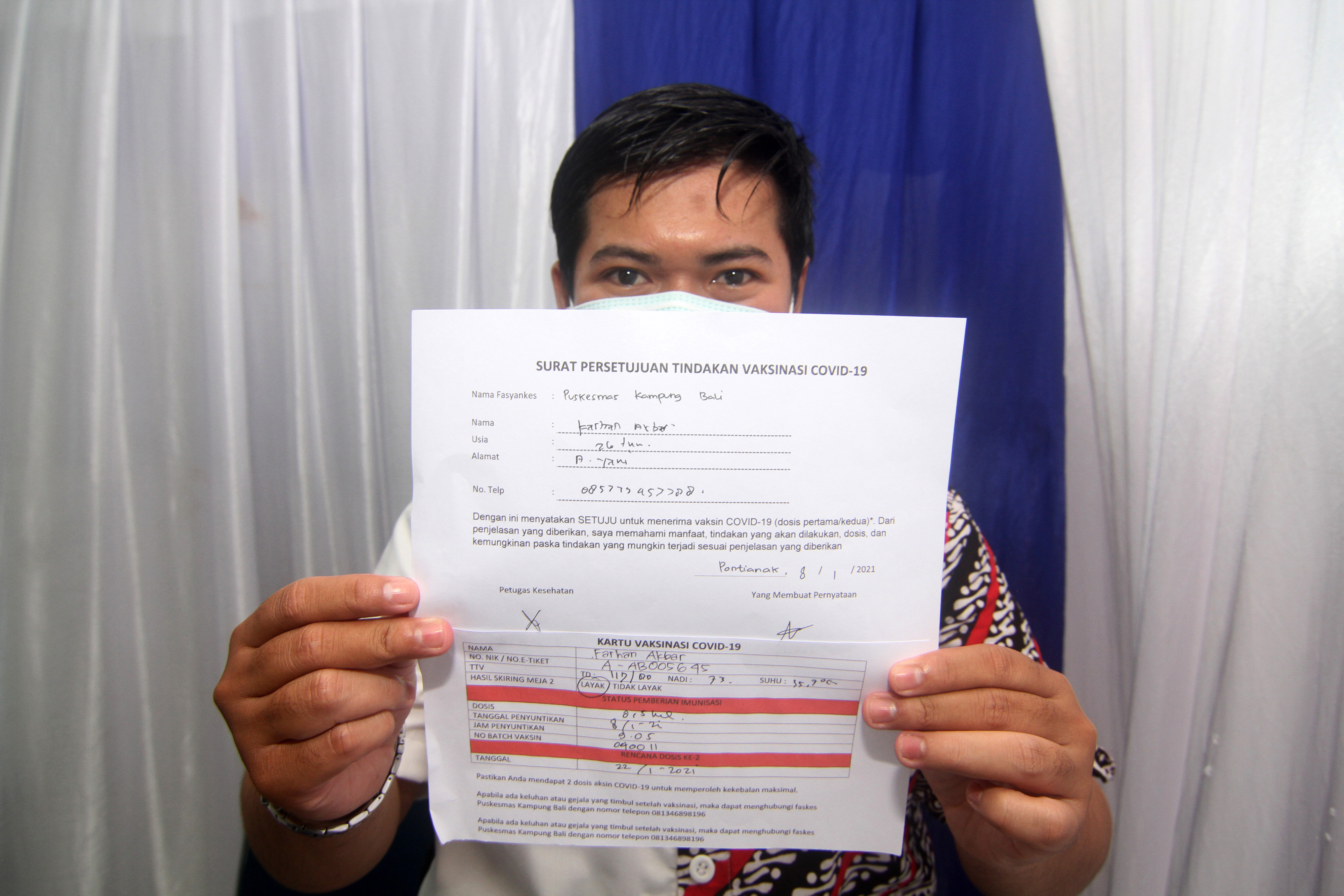 Simulasi Vaksin Sinovac di Pontianak