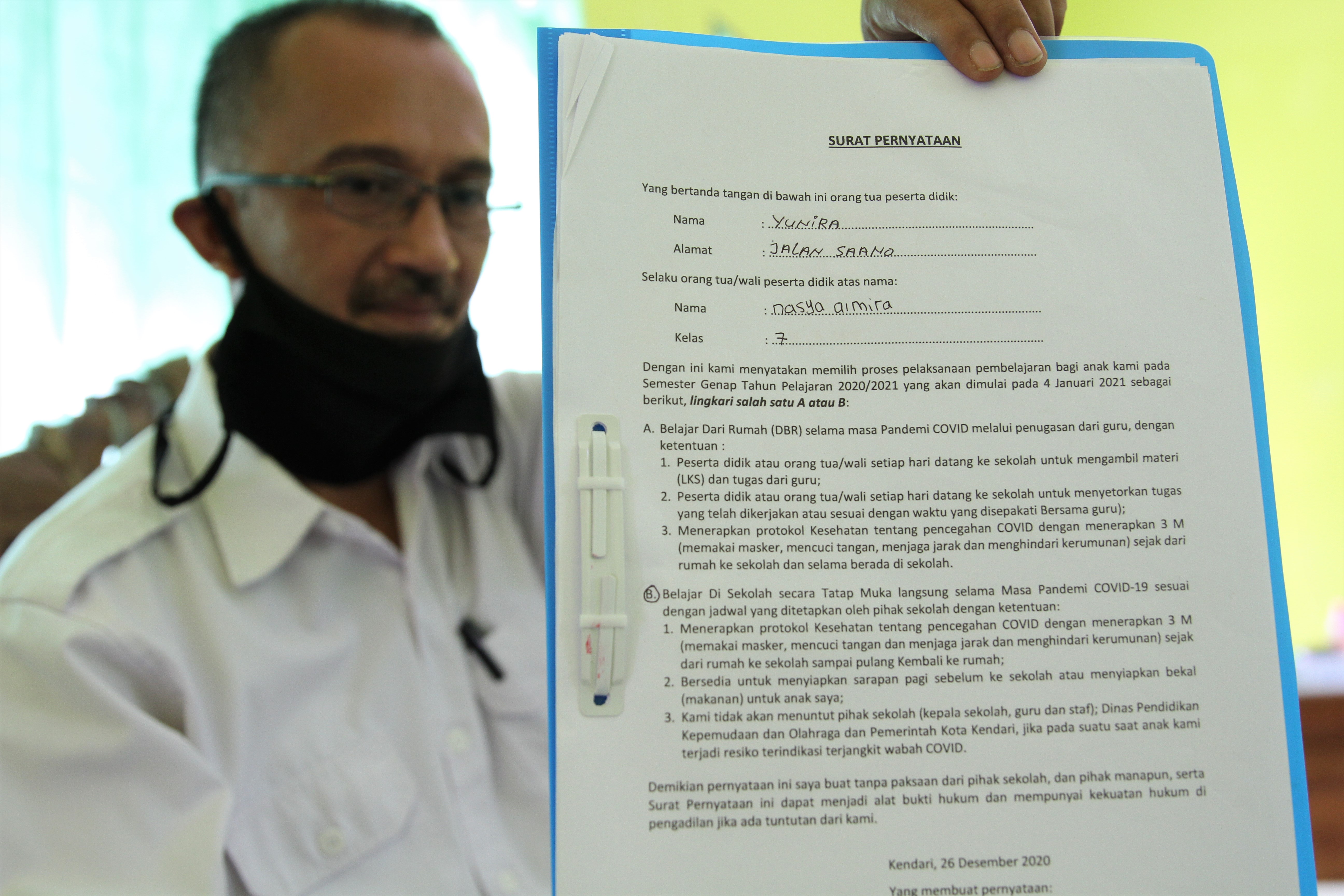 Uji Coba Sekolah Tatap Muka di Kendari