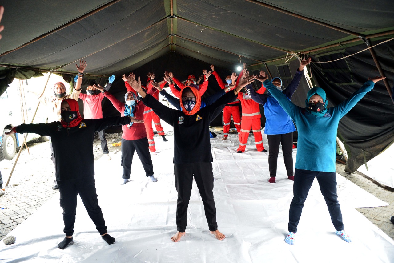 Aktifitas Relawan PMI Senam Pagi Bersama