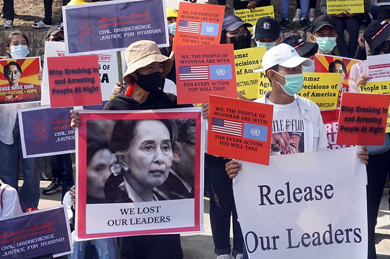 Aksi Demonstrasi Menentang Kudeta Militer Berlanjut 