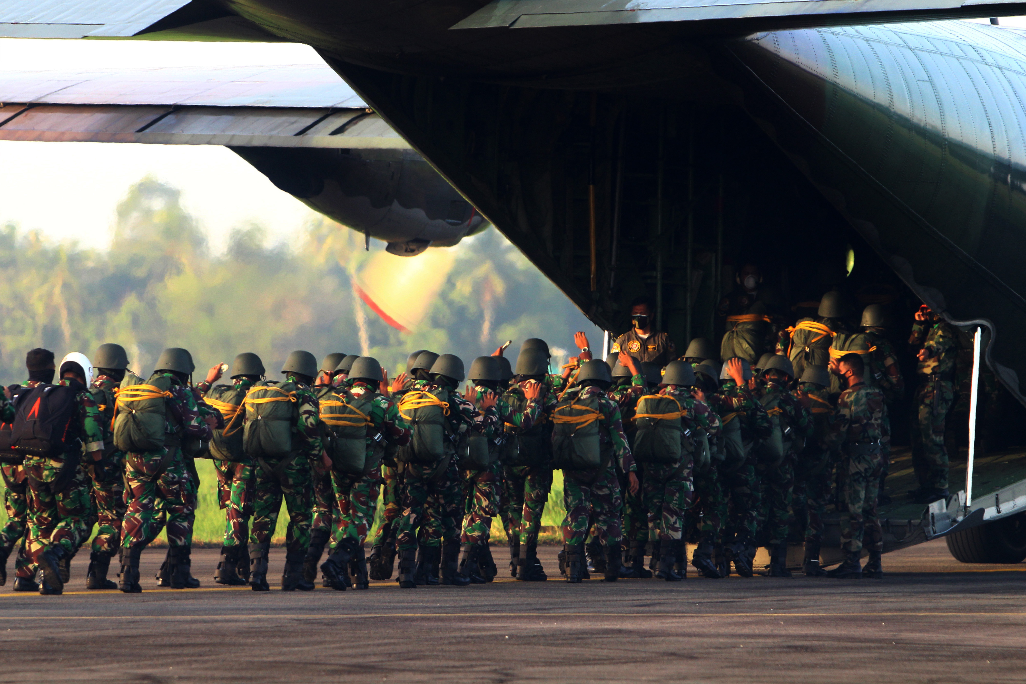 Latihan Jungar Batalyon Komando 465 Paskhas Supadio