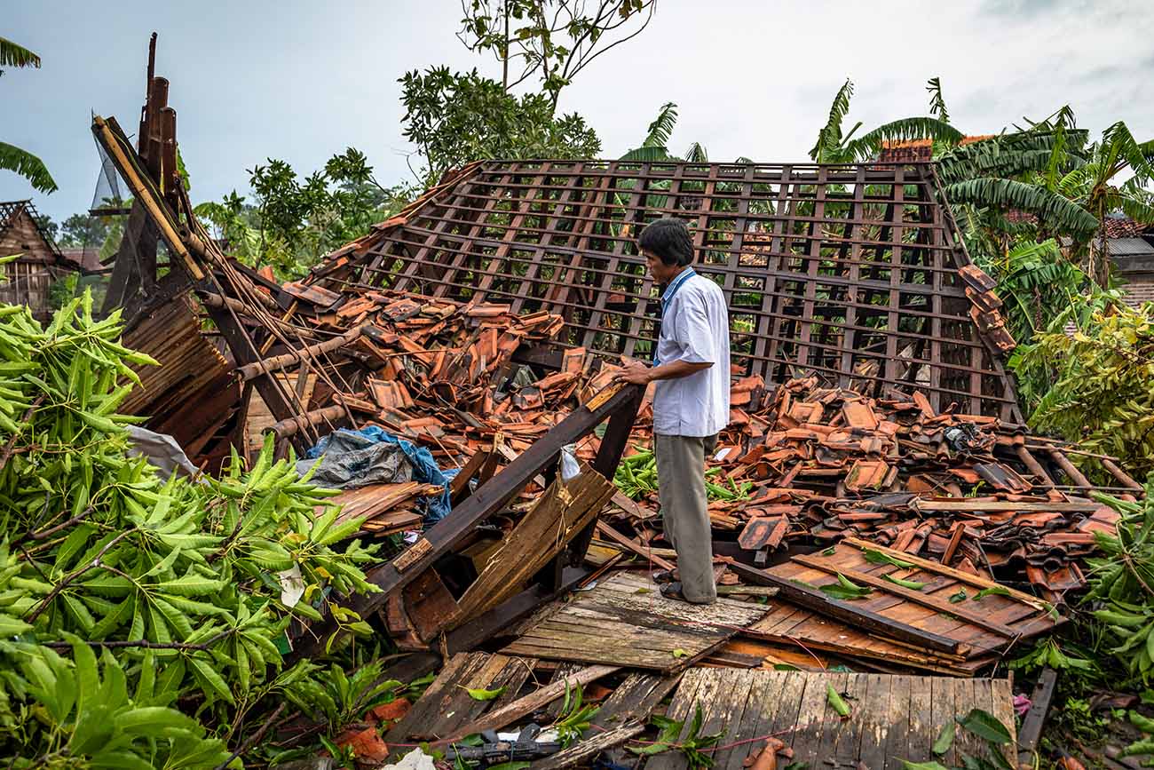  Terdampak Angin Puting Beliung di Demak