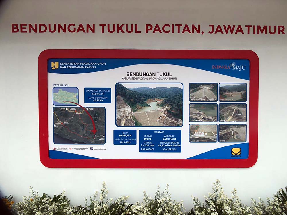 Presiden Jokowi Meresmikan Bendungan Tukul di Pacitan 