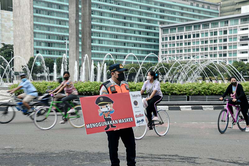 Warga Ramai Bersepeda di Jalan Thamrin-Sudirman 