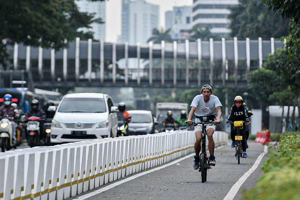 Jalur Sepeda Permanen di Jalan Sudirman-Thamrin