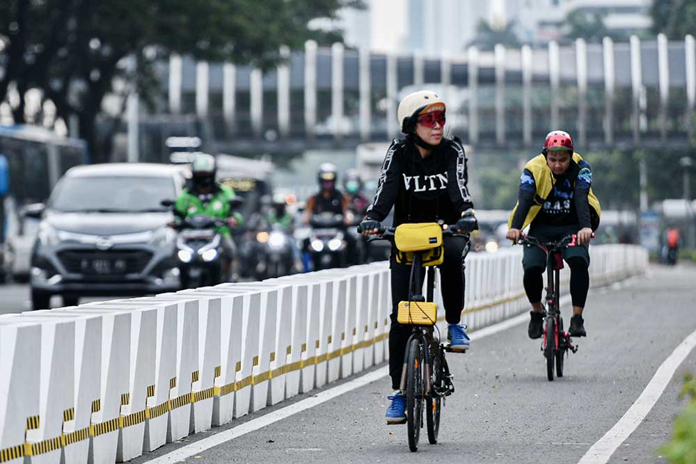 Jalur Sepeda Permanen di Jalan Sudirman-Thamrin