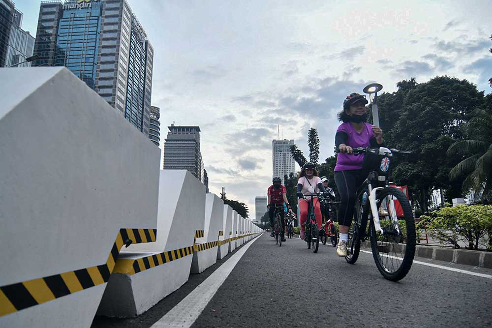 Jalur Sepeda Permanen di Jalan Sudirman-Thamrin