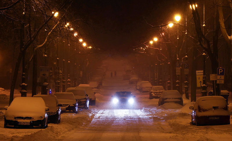 Badai Salju dan Angin Kencang Membuat Jerman Membeku