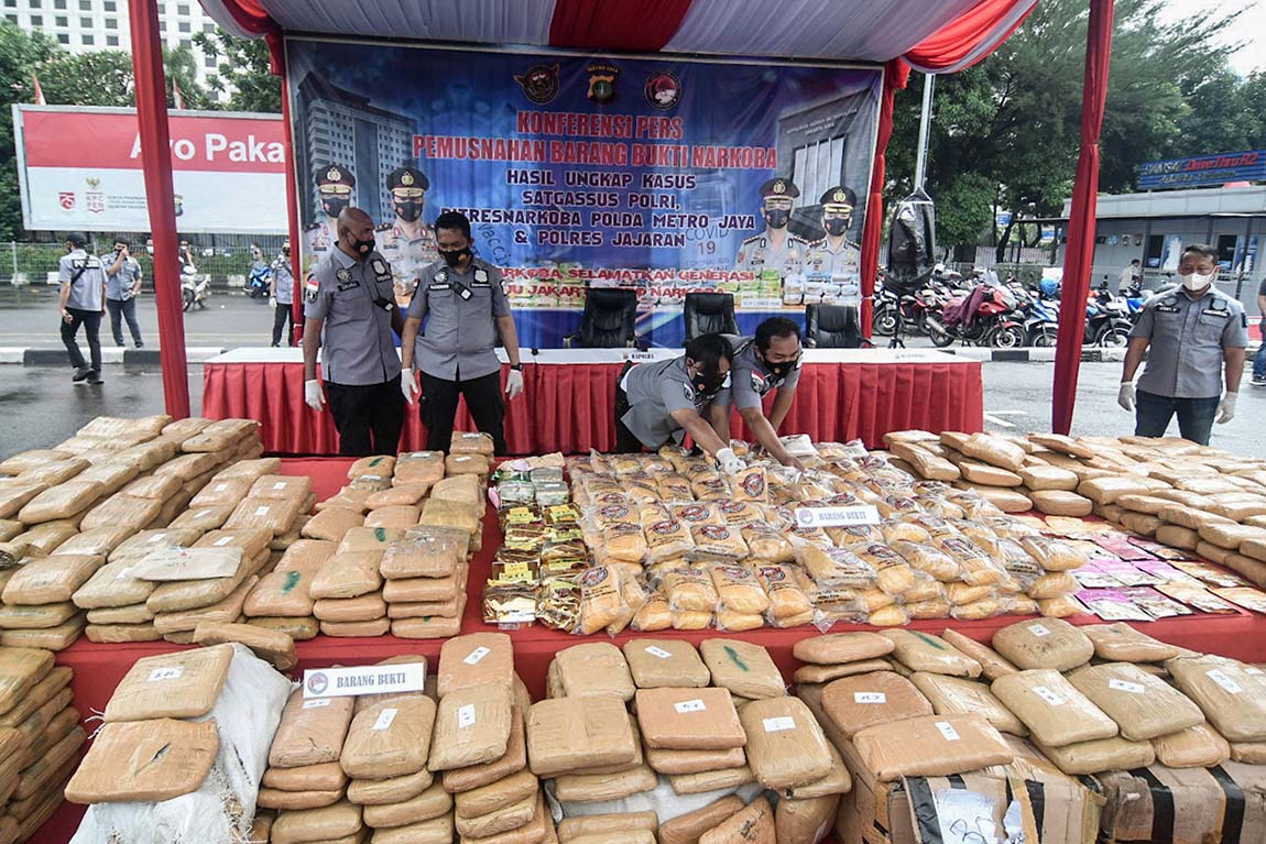 Pemusnahan Hasil Pengungkapan Kasus Narkotika