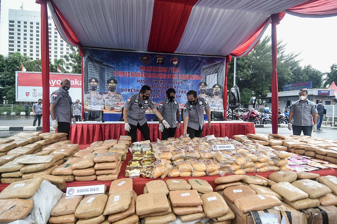 Pemusnahan Hasil Pengungkapan Kasus Narkotika