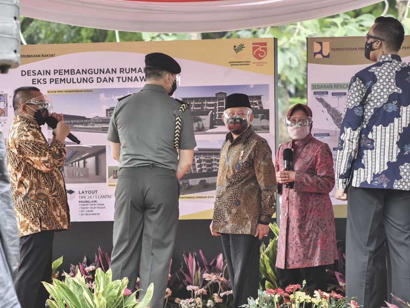 Wapres Tnjau Lokasi Pembangunan Rusun Unutk PMKS