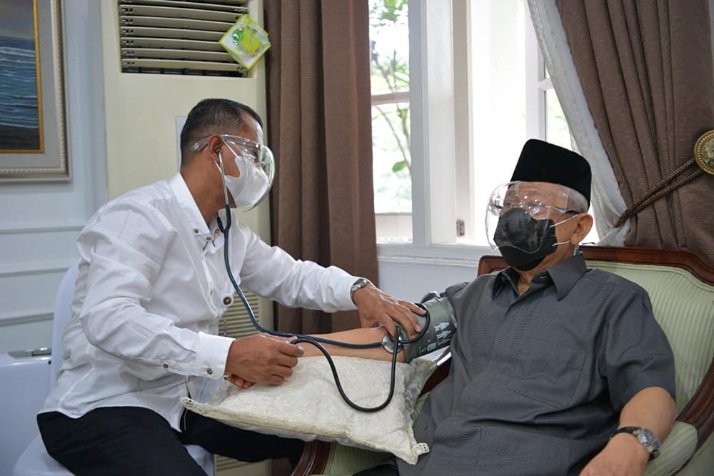 Wakil Presiden Ma’ruf Amin Disuntik Vaksin Covid-19