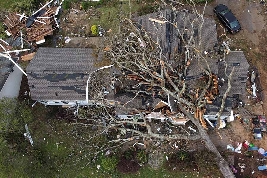 Tornado Porak Porandakan Rumah Warga di Georgia