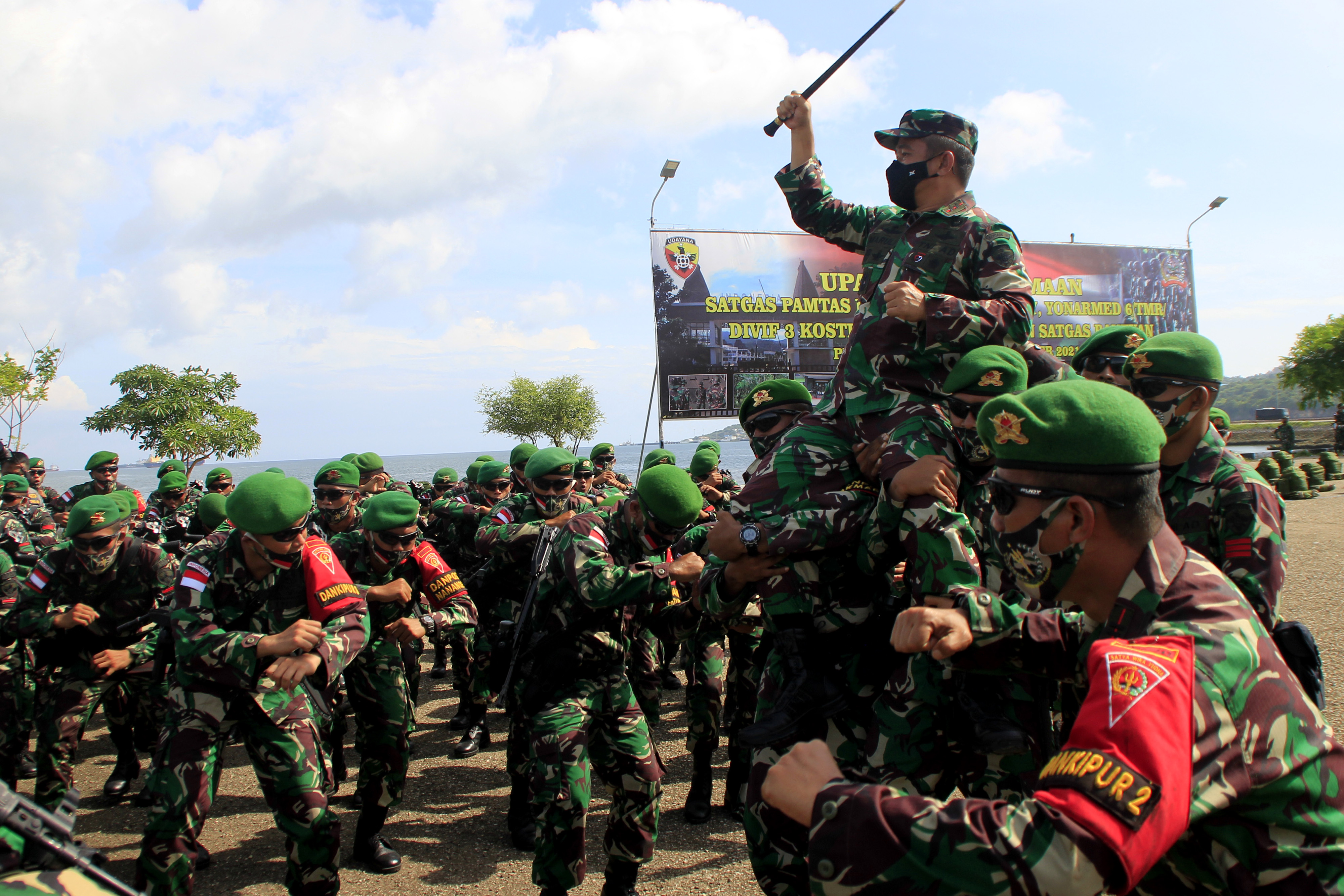 Kedatangan Prajurit Satgas Pamtas RI-RDTL