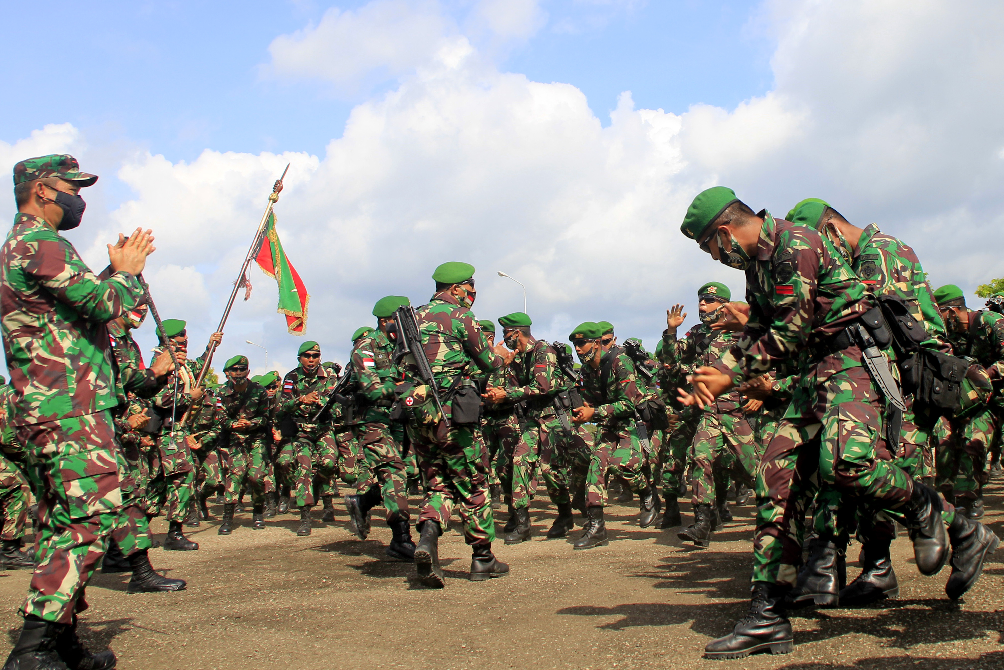 Kedatangan Prajurit Satgas Pamtas RI-RDTL