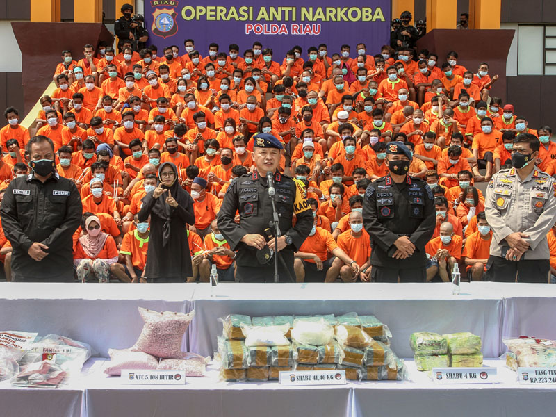 Operasi Anti Narkoba Polda Riau