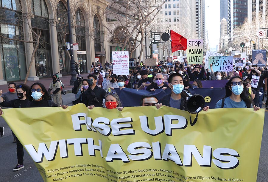 Aksi Menentang Kebencian Terhadap Warga Asia di AS  