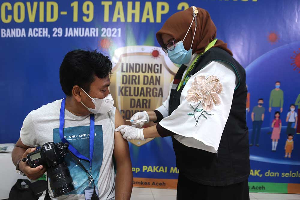 Vaksinasi Jurnalis Aceh