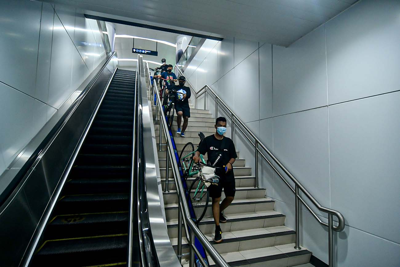 Sepeda Nonlipat di MRT Jakarta