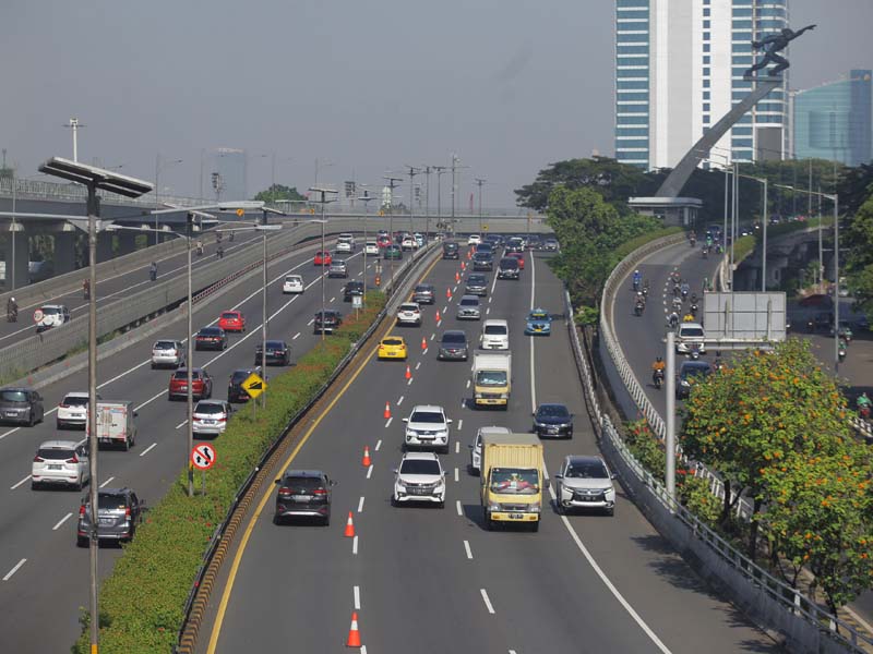 Uji Coba Relokasi Akses Lawan Arah