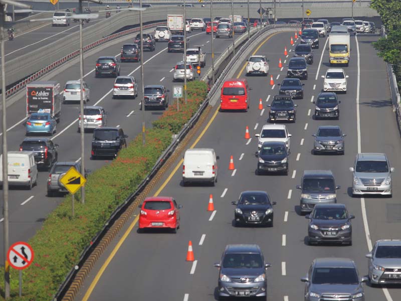 Uji Coba Relokasi Akses Lawan Arah