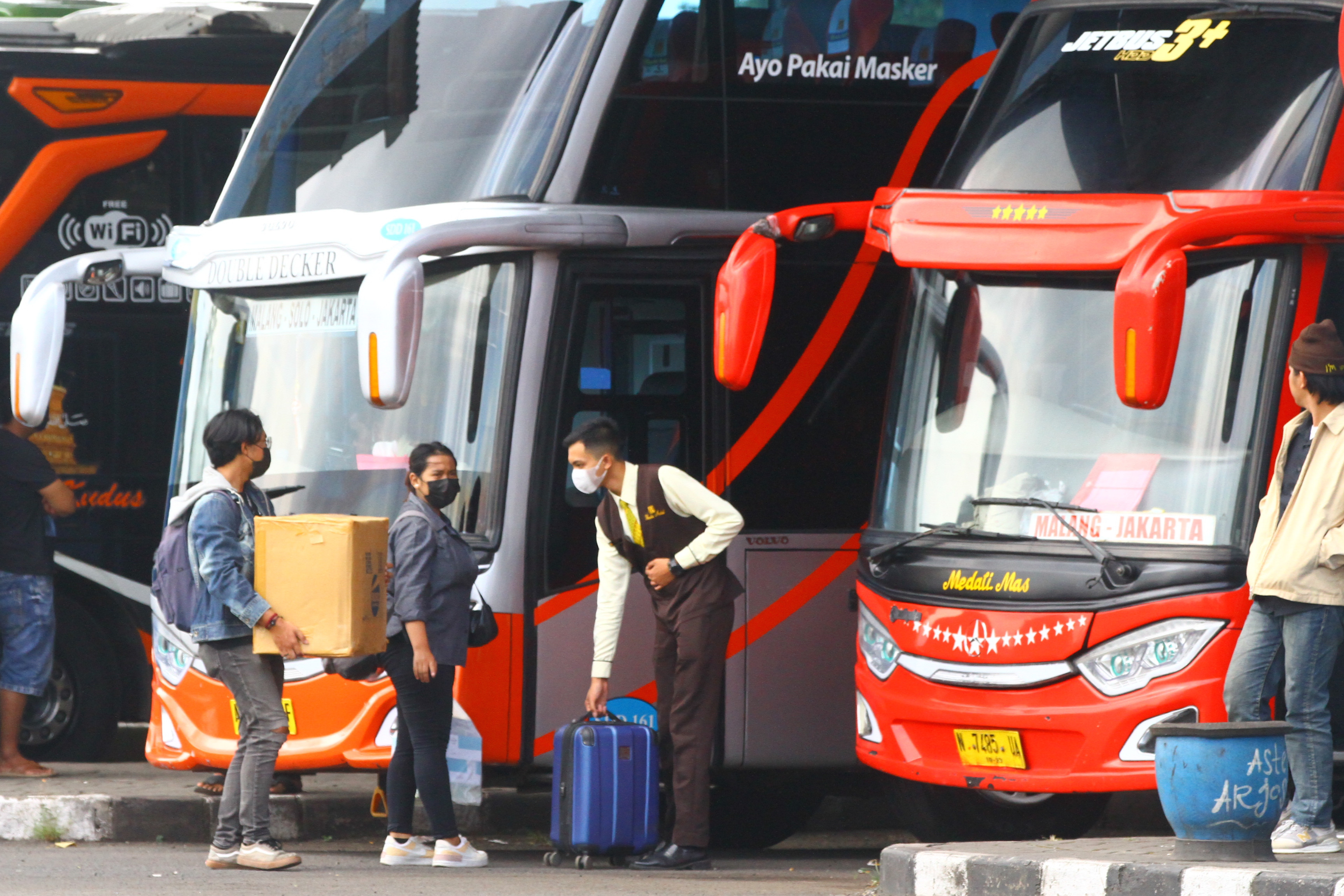 Peningkatan Penumpang Bus di Terminal Malang