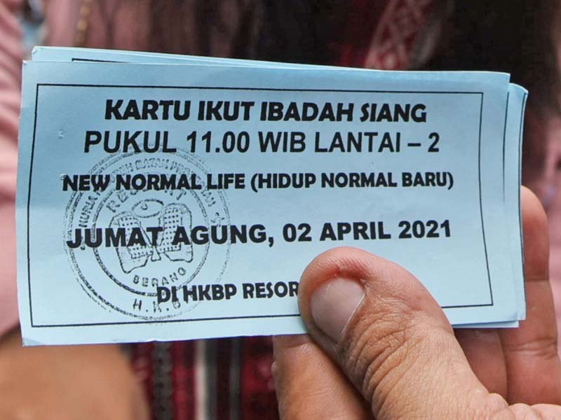 Pengamanan misa Paskah Di Banten