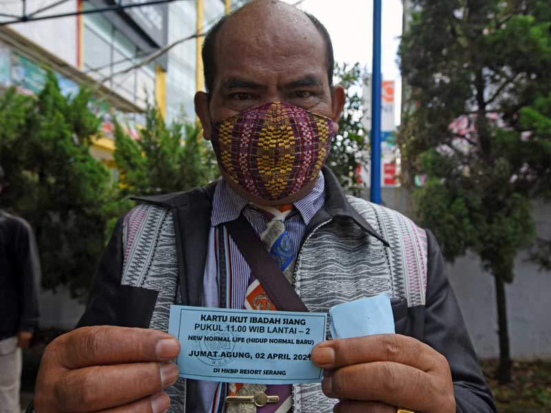 Pengamanan misa Paskah Di Banten