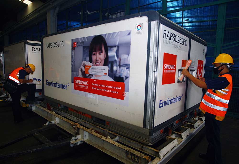 Enam Juta Dosis Vaksin Sinovac Tiba di Indonesia