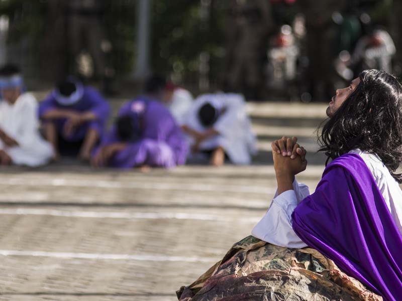 Tablo Jalan Salib Saat Pandemi