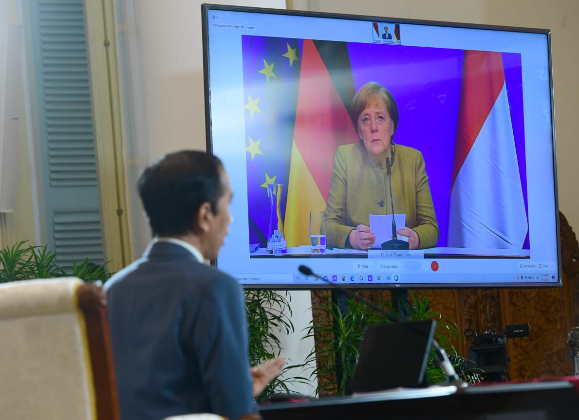 Pertemuan Bilateral Jokowi dengan Kanselir Jerman Angela Merkel