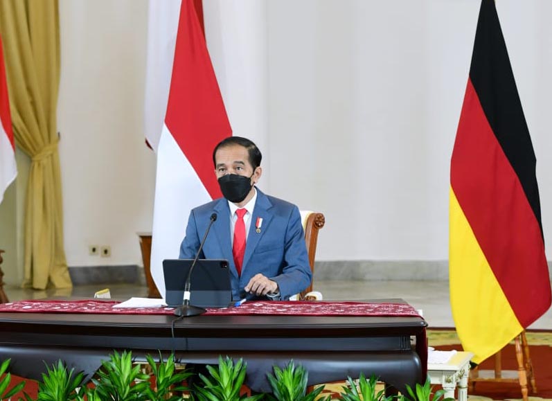 Pertemuan Bilateral Jokowi dengan Kanselir Jerman Angela Merkel