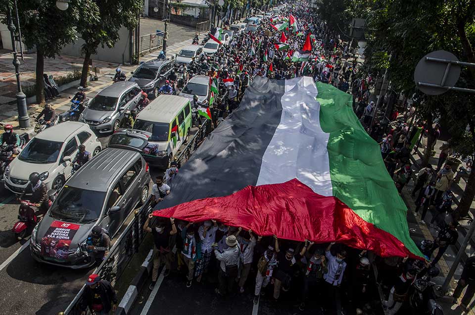 Aksi Dukungan Untuk Palestina di Bandung