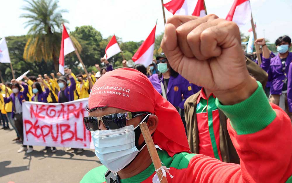 Aksi Buruh May Day di Jakarta