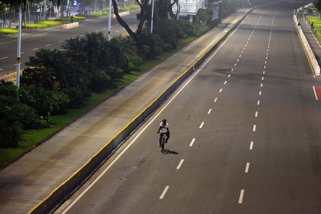 Jalan Sudirman-Thamrin Lengang di Malam Takbiran