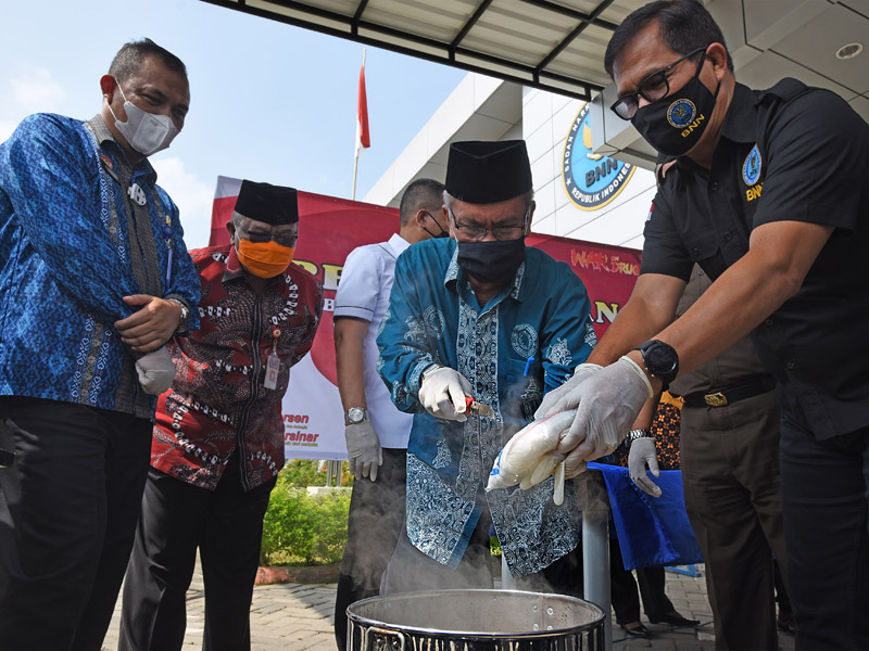 Pemusnahan Sabu Di BNN Banten