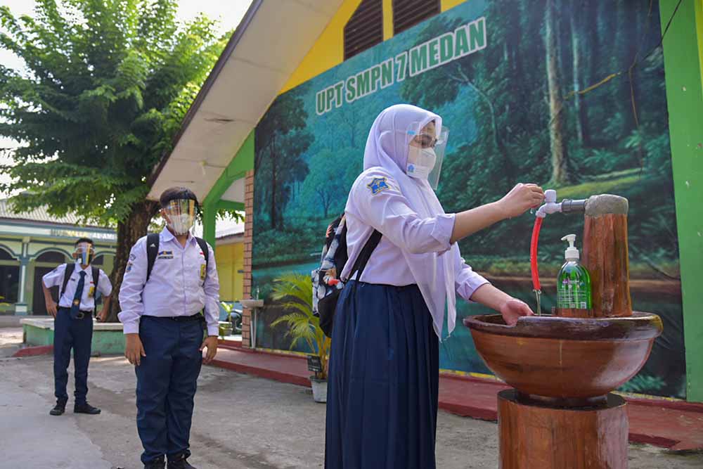 Simulasi Pembelajaran Tatap Muka (PTM) di Medan