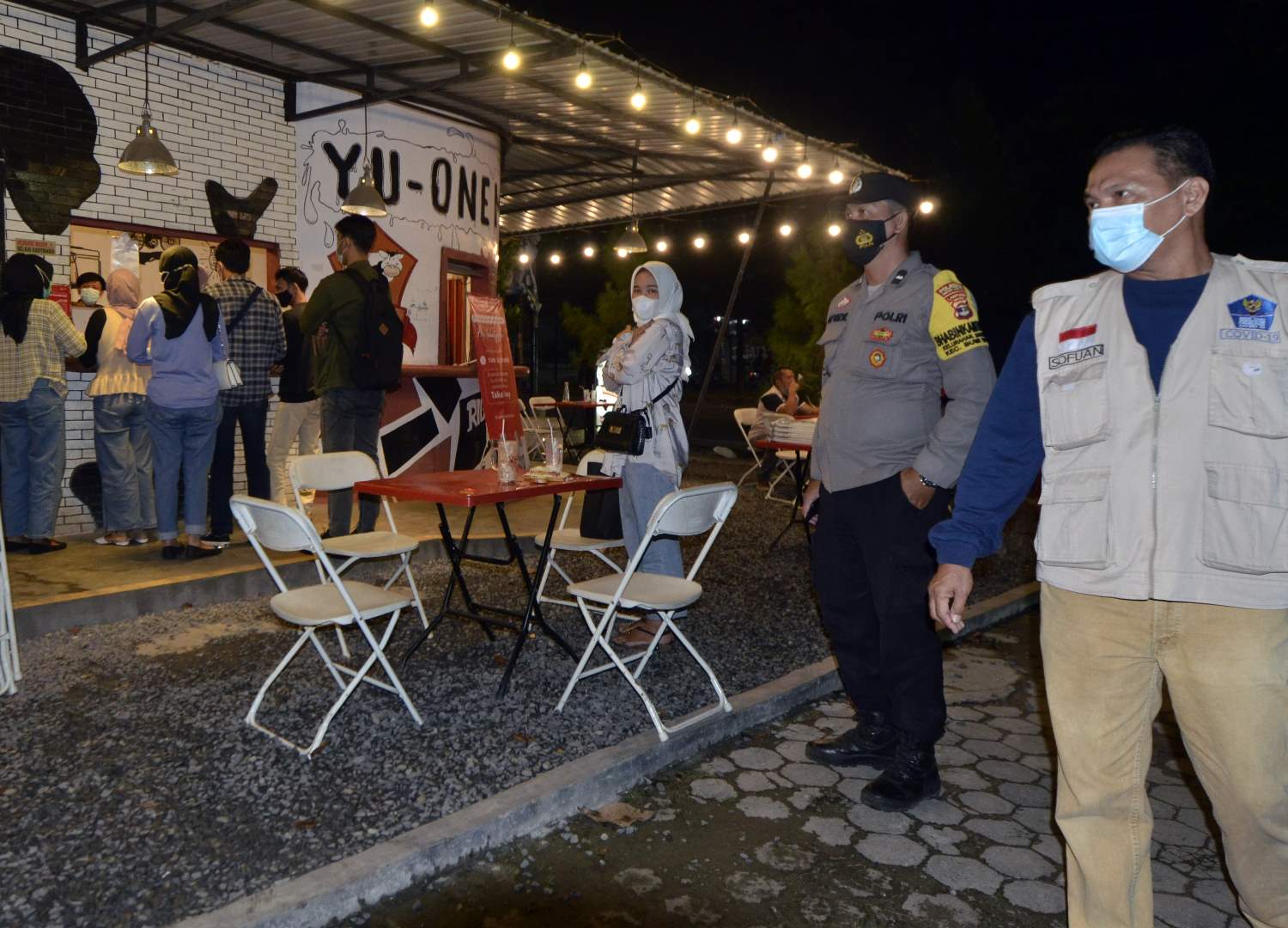 Sidak  PPKM Mikro Kawasan Kuliner di Lampung