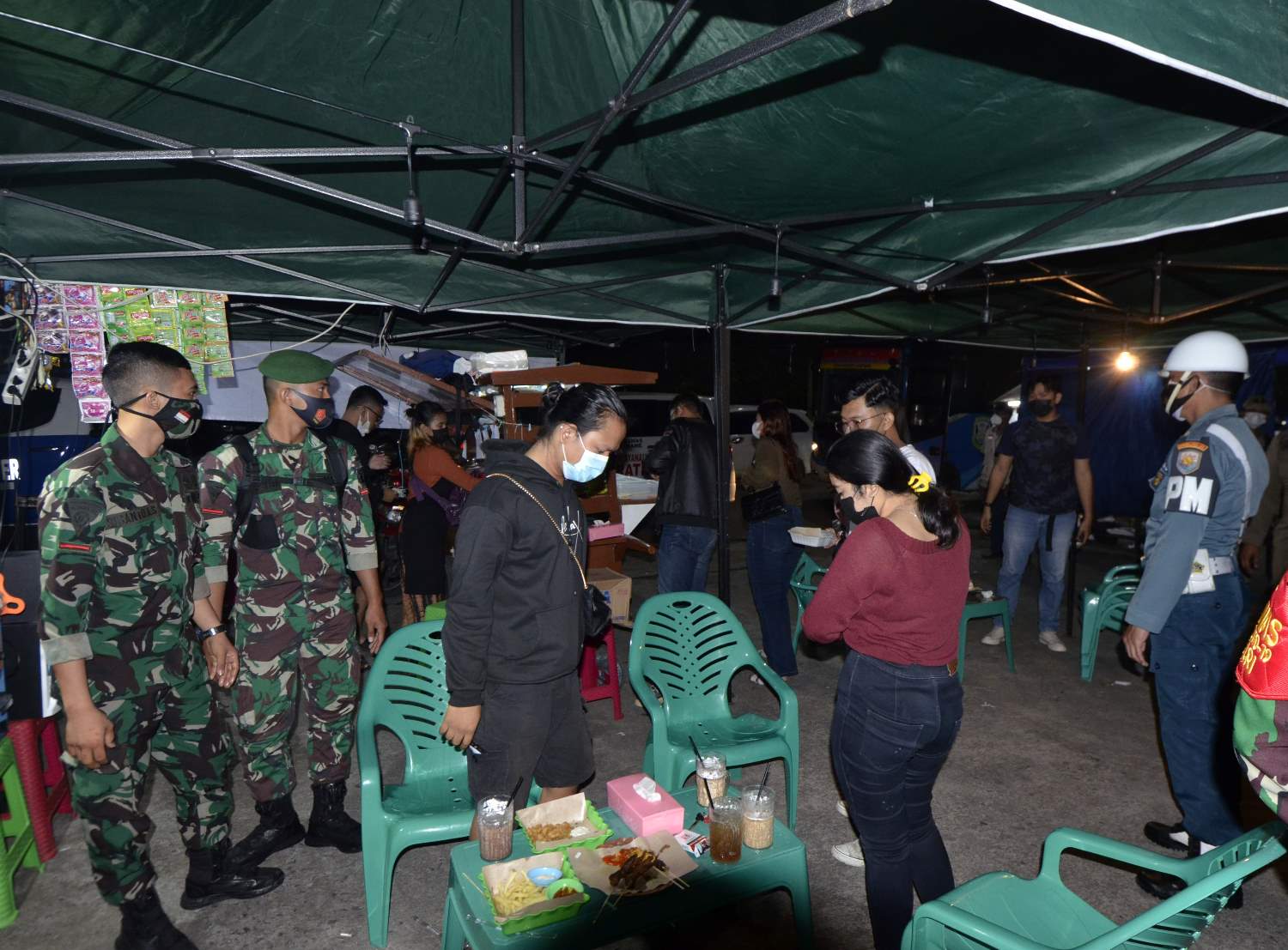 Sidak  PPKM Mikro Kawasan Kuliner di Lampung