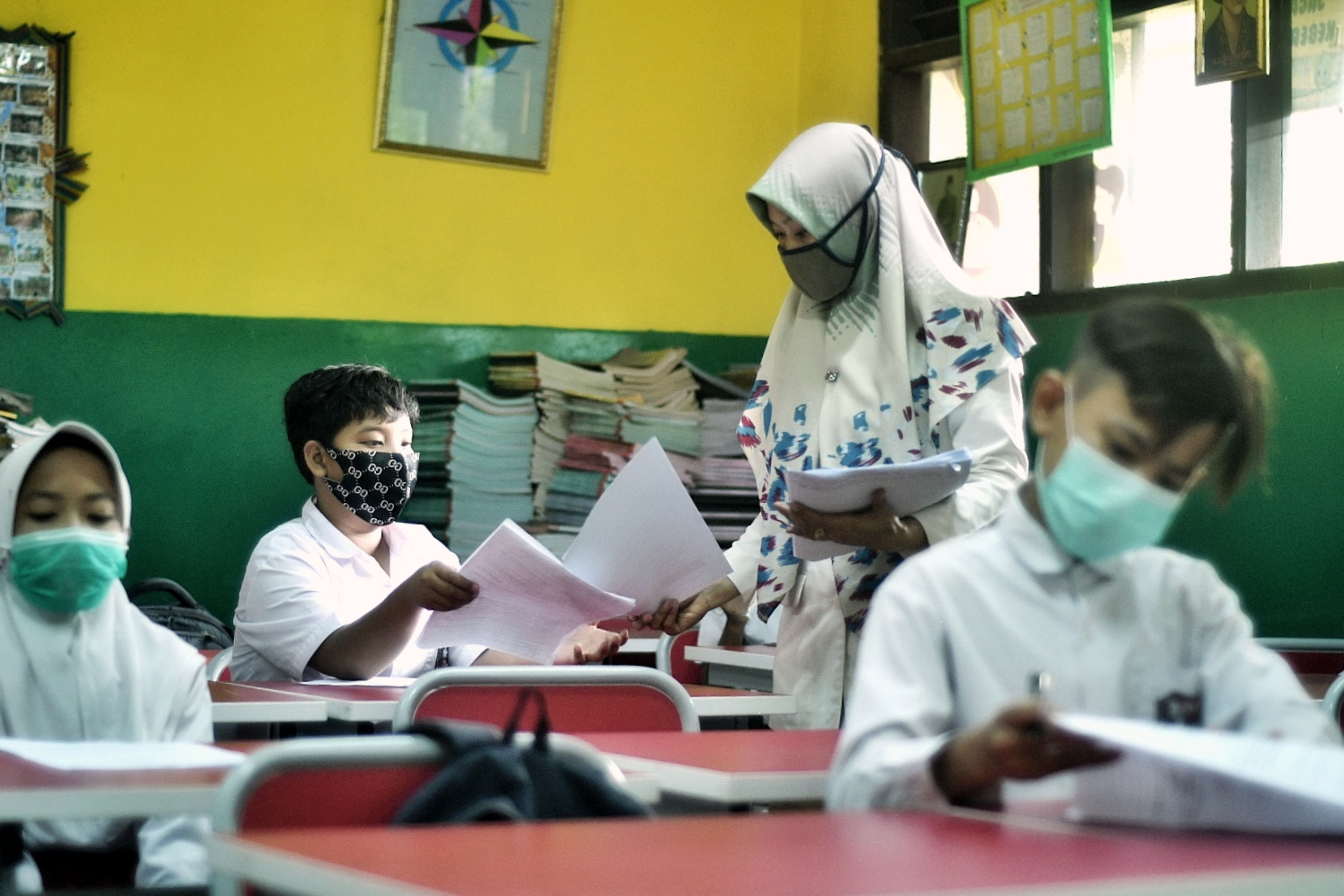 Ujian Sekolah Secara Tatap Muka di Bekasi