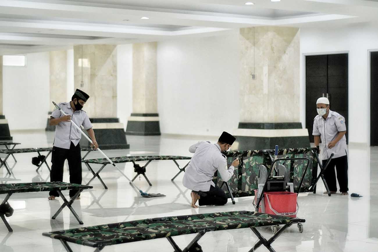 Masjid Raya KH Hasyim Asy'ari Disiapkan untuk Isolasi Pasien OTG Covid-19