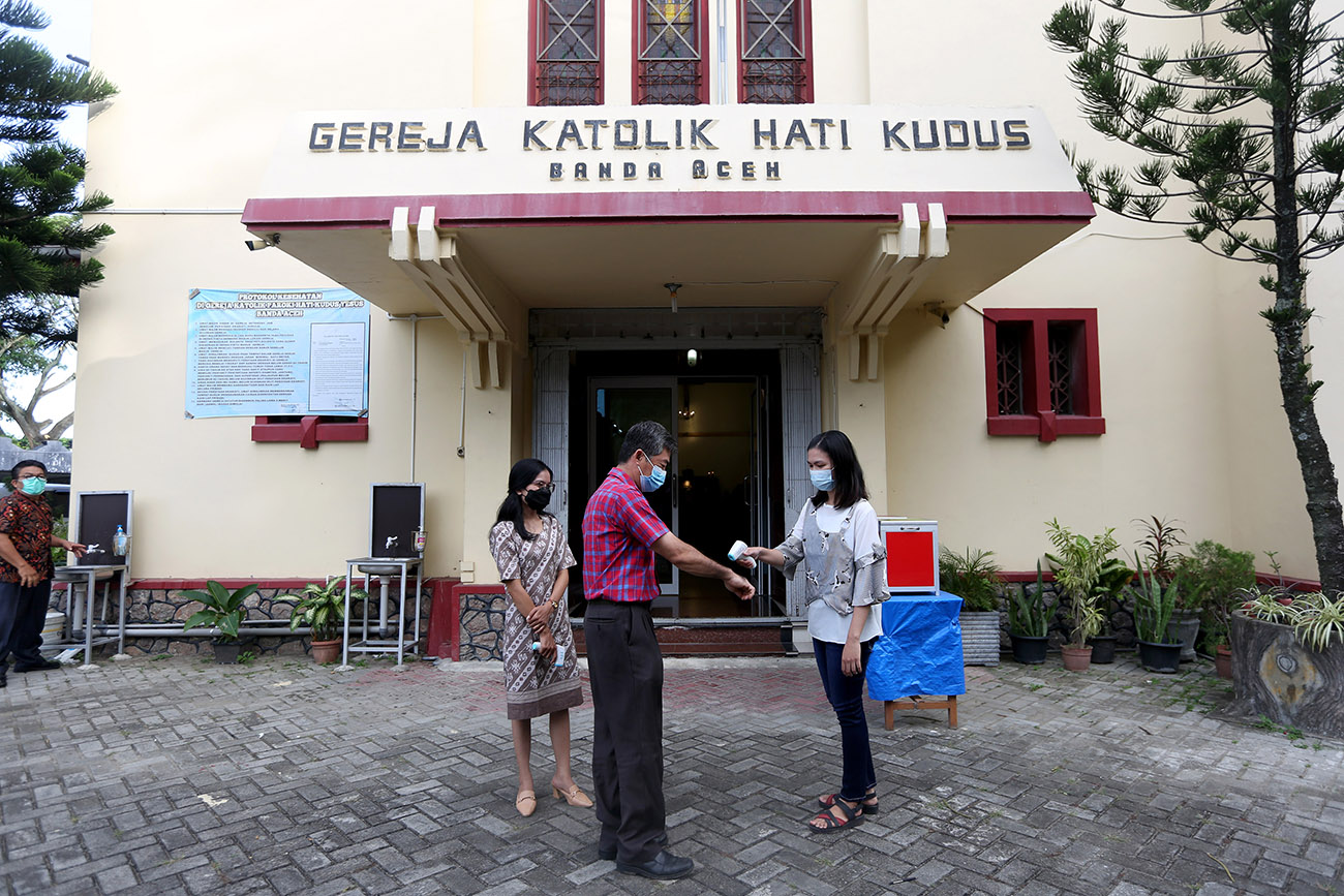 Ibadah Umat Kristiani Selama Perpanjangan PPKM di Aceh