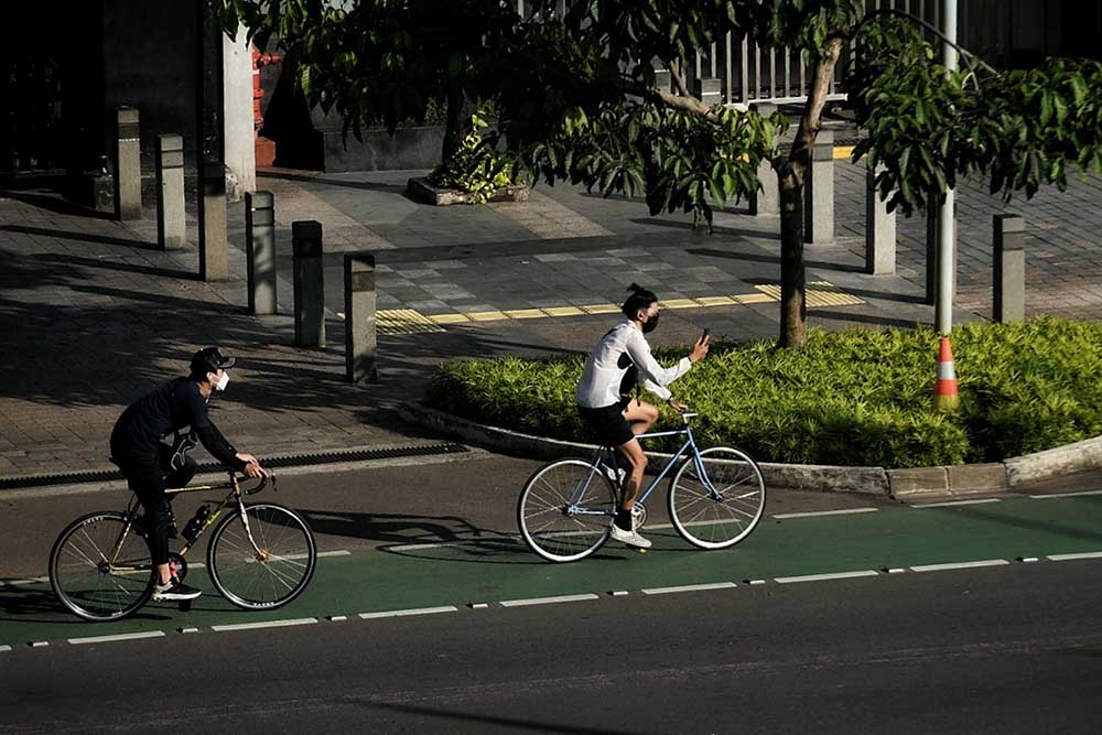 Penindakan Bagi Warga Yang Nekat Bersepeda Saat PPKM Darurat
