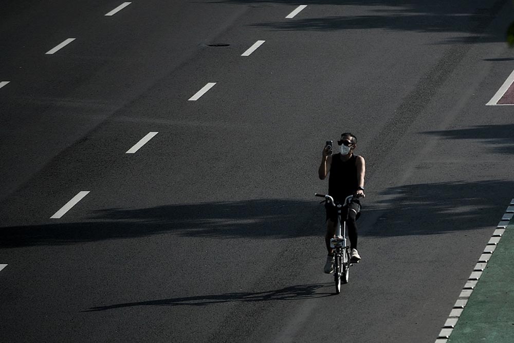 Penindakan Bagi Warga Yang Nekat Bersepeda Saat PPKM Darurat