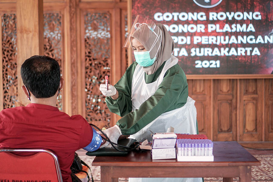 Aksi Gotong Royong Donor Plasma Konvalesen di Solo